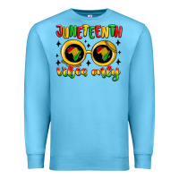 Ocean Blue juneteenth vibes only Premium Sweatshirt - MaliasSmallBusiness