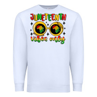 White juneteenth vibes only Premium Sweatshirt - MaliasSmallBusiness