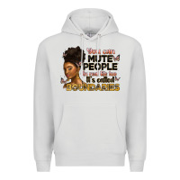 Dove Grey you can mute people in real life too it's called b Premium Hoodie - Artiststas