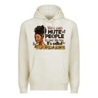 Oatmeal Heather you can mute people in real life too it's called b Premium Hoodie - Artiststas