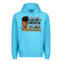 Ocean Blue you can mute people in real life too it's called b Premium Hoodie - Artiststas