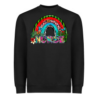 Black nurse Heavyweight Sweatshirt - SublimationCraftShop