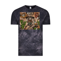 Cloud Black western rodeo Vintage Tee - AdoDesignShop