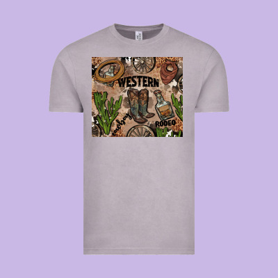 Western Rodeo Vintage Tee Designed By Adodesignshop