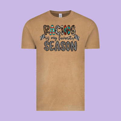 Racing Is My Favorite Season Vintage Tee Designed By Cowhidedigitalart