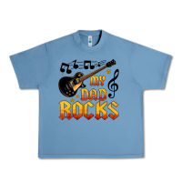 Pebble Blue my dad rocks Urban Heavy Tee - HRA Design Shop