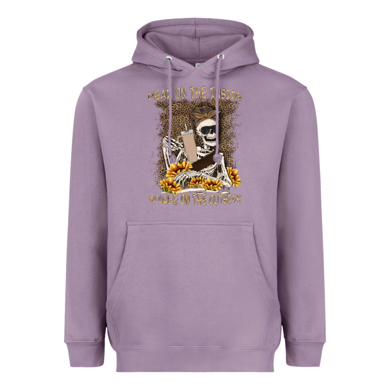 Dead Inside Boujee Outside Heavyweight Hoodie by MaliasSmallBusiness | Teevron