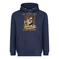Navy dead inside boujee outside Heavyweight Hoodie - MaliasSmallBusiness