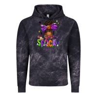 Cloud Black Halloween Afro Messy Bun Spooky Mama Vintage Hoodie - texasbilliewilder