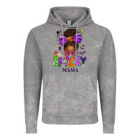 Cloud Rock Halloween Afro Messy Bun Spooky Mama Vintage Hoodie - texasbilliewilder