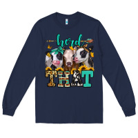 Navy herd that heifers Long Sleeve Tee - Jasminsmagicworld