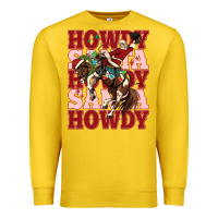 Lemon howdy santa cowboy christmas Premium Sweatshirt - MaliasSmallBusiness