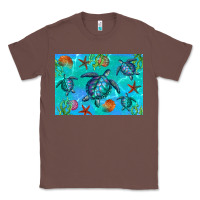 Chestnut Turtle Seashells Starfish Classic Tee - Artiststas
