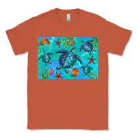 Copper Turtle Seashells Starfish Classic Tee - Artiststas
