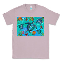 Lilac Turtle Seashells Starfish Classic Tee - Artiststas