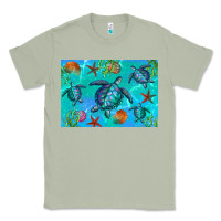 Matcha Turtle Seashells Starfish Classic Tee - Artiststas