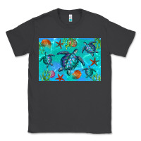Smoke Turtle Seashells Starfish Classic Tee - Artiststas