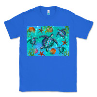 True Royal Turtle Seashells Starfish Classic Tee - Artiststas