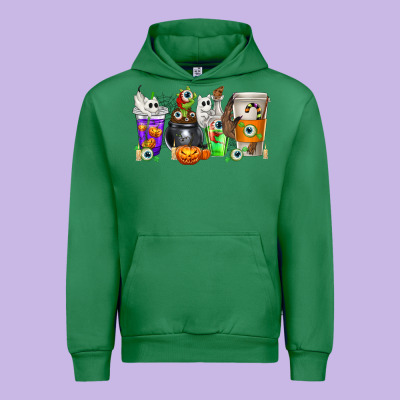 Halloween Coffee Cups Urban Hoodie Designed By Texasbilliewilder
