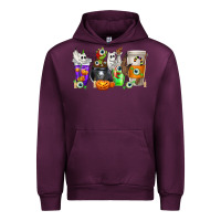 Mauve Wine Halloween Coffee Cups Urban Hoodie - texasbilliewilder