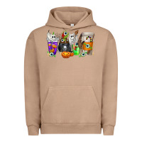 Pigment Burro Halloween Coffee Cups Urban Hoodie - texasbilliewilder