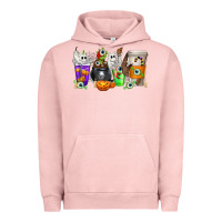 Pigment Salmon Halloween Coffee Cups Urban Hoodie - texasbilliewilder