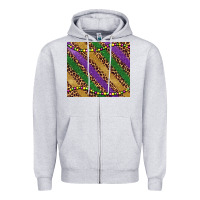Heather Grey mardi gras leopard glitter bead Zipper Hoodie - BarkalooDesign