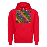 Red mardi gras leopard glitter bead Zipper Hoodie - BarkalooDesign