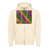 Sandshell mardi gras leopard glitter bead Zipper Hoodie - BarkalooDesign