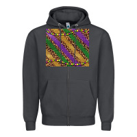 Smoke mardi gras leopard glitter bead Zipper Hoodie - BarkalooDesign