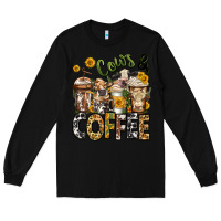 Black cows and coffee cups Long Sleeve Tee - Jasminsmagicworld
