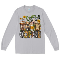 Moon Dust cows and coffee cups Long Sleeve Tee - Jasminsmagicworld