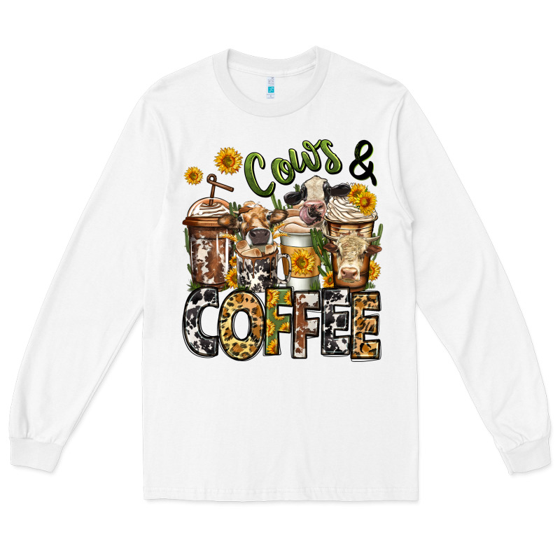 Cows And Coffee Cups Long Sleeve Tee by Jasminsmagicworld | Teevron