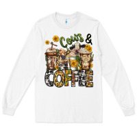 White cows and coffee cups Long Sleeve Tee - Jasminsmagicworld