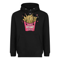 Black fries before guys Heavyweight Hoodie - MaliasSmallBusiness