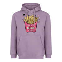 Lavender fries before guys Heavyweight Hoodie - MaliasSmallBusiness
