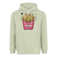 Matcha fries before guys Heavyweight Hoodie - MaliasSmallBusiness