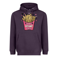 Plum fries before guys Heavyweight Hoodie - MaliasSmallBusiness