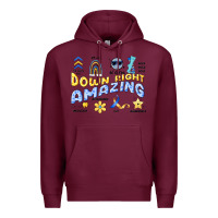 Burgundy down right amazing Premium Hoodie - Artiststas