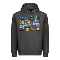Charcoal Heather down right amazing Premium Hoodie - Artiststas