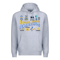 Heather Grey down right amazing Premium Hoodie - Artiststas