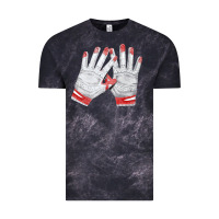 Cloud Black batting gloves Vintage Tee - FaDigitalArtStudio