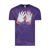 Cloud Purple batting gloves Vintage Tee - FaDigitalArtStudio