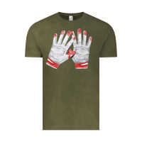 Vintage Olive batting gloves Vintage Tee - FaDigitalArtStudio