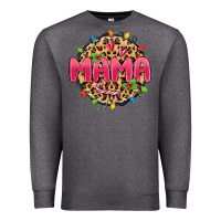 Charcoal Heather mama christmas lights Premium Sweatshirt - MaliasSmallBusiness