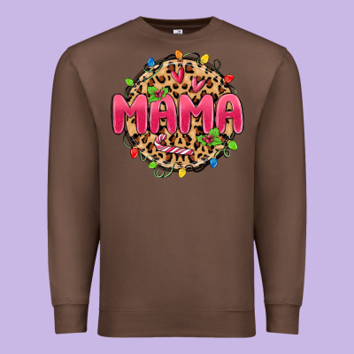 Mama Christmas Lights Premium Sweatshirt Designed By Maliassmallbusiness