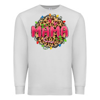 Dove Grey mama christmas lights Premium Sweatshirt - MaliasSmallBusiness