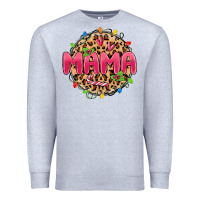 Heather Grey mama christmas lights Premium Sweatshirt - MaliasSmallBusiness