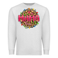Oatmeal Heather mama christmas lights Premium Sweatshirt - MaliasSmallBusiness