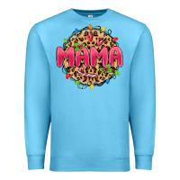 Ocean Blue mama christmas lights Premium Sweatshirt - MaliasSmallBusiness